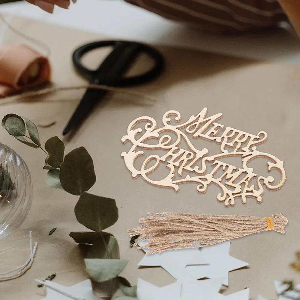 

10Pcs Graffiti Wooden Pendants DIY Christmas Cutouts Blank Ornaments for Creative Home Holiday Decorations Christmas Cutouts
