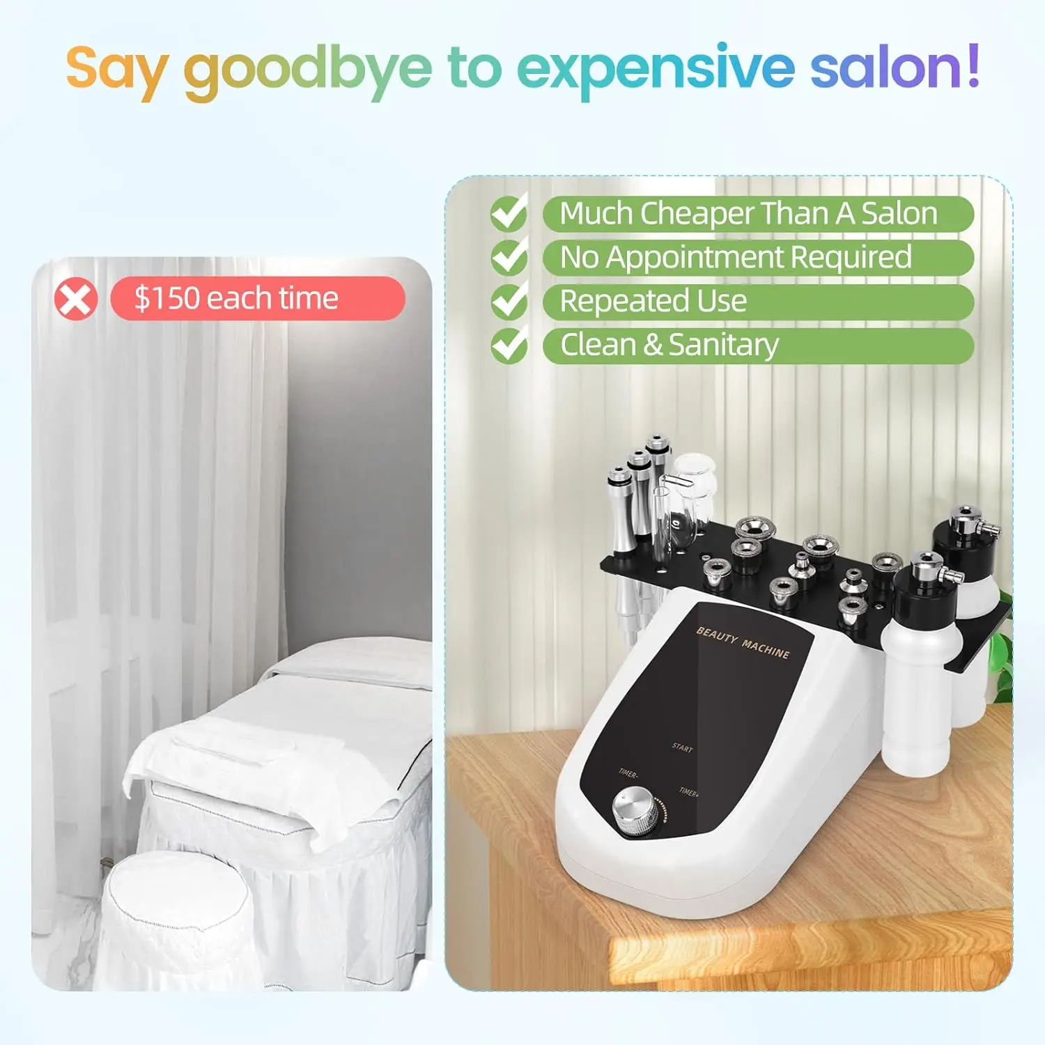 Diamond Machine 3 IN 1 Dermabrasion-Gesichtsmaschine mit Saugleistung, professionelle Diamond Glow-Gesichtsmaschine mit Sprühset für zu Hause