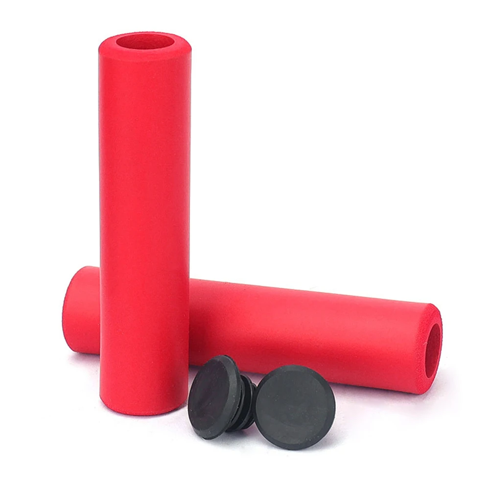 

Comfortable and Lightweight Bike Handlebar Grips Soft Foam Material for Shock Absorption Red/Black/Blue/Orange