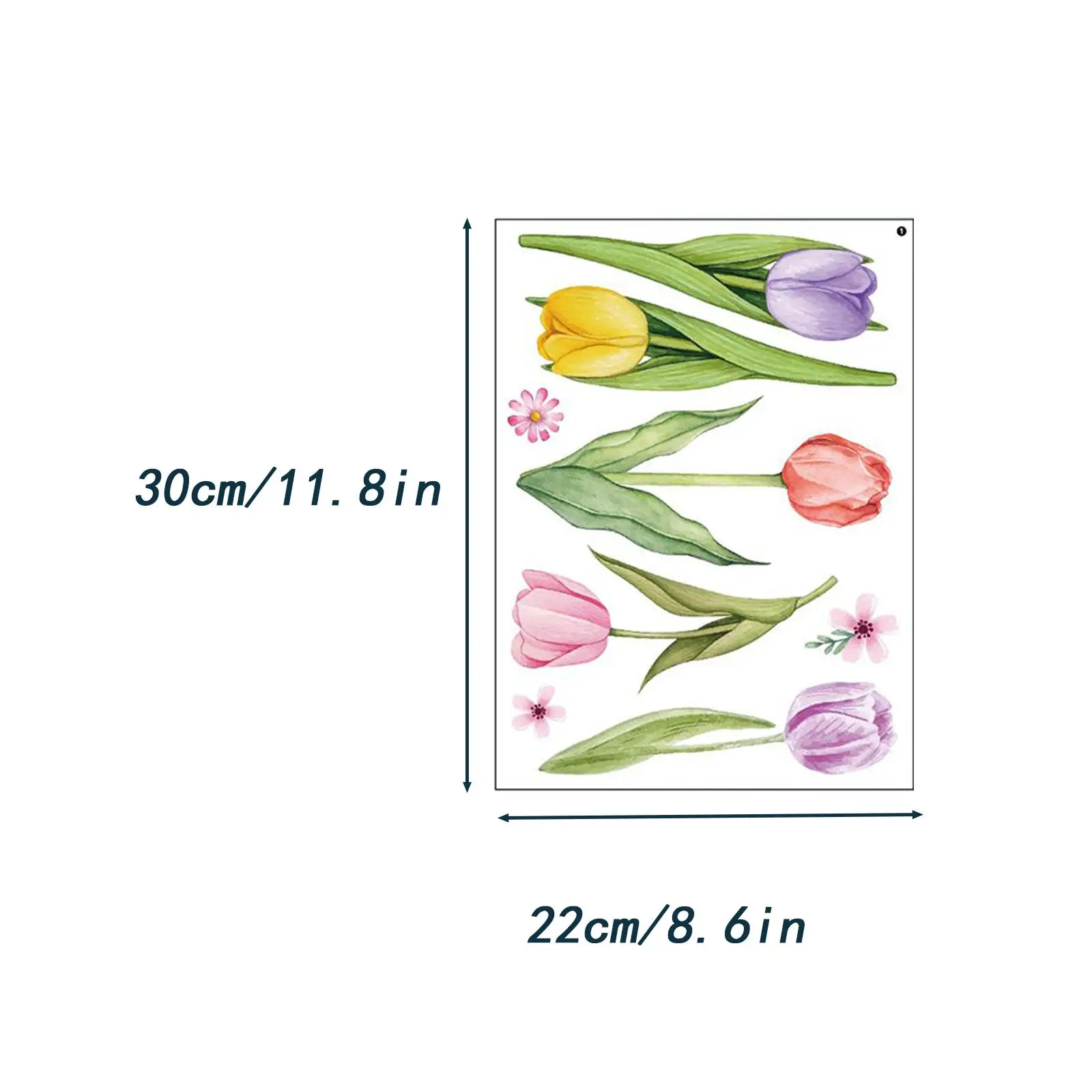 Picture 5: 8 Sheets Window Stickers,Window Cling Stickers,Birds Butterfly Flowers Tree Wall