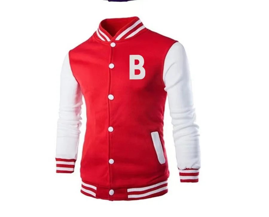 New letter printed polyester top fashionable single breasted casual baseball jacket loose cardigan couple jacket