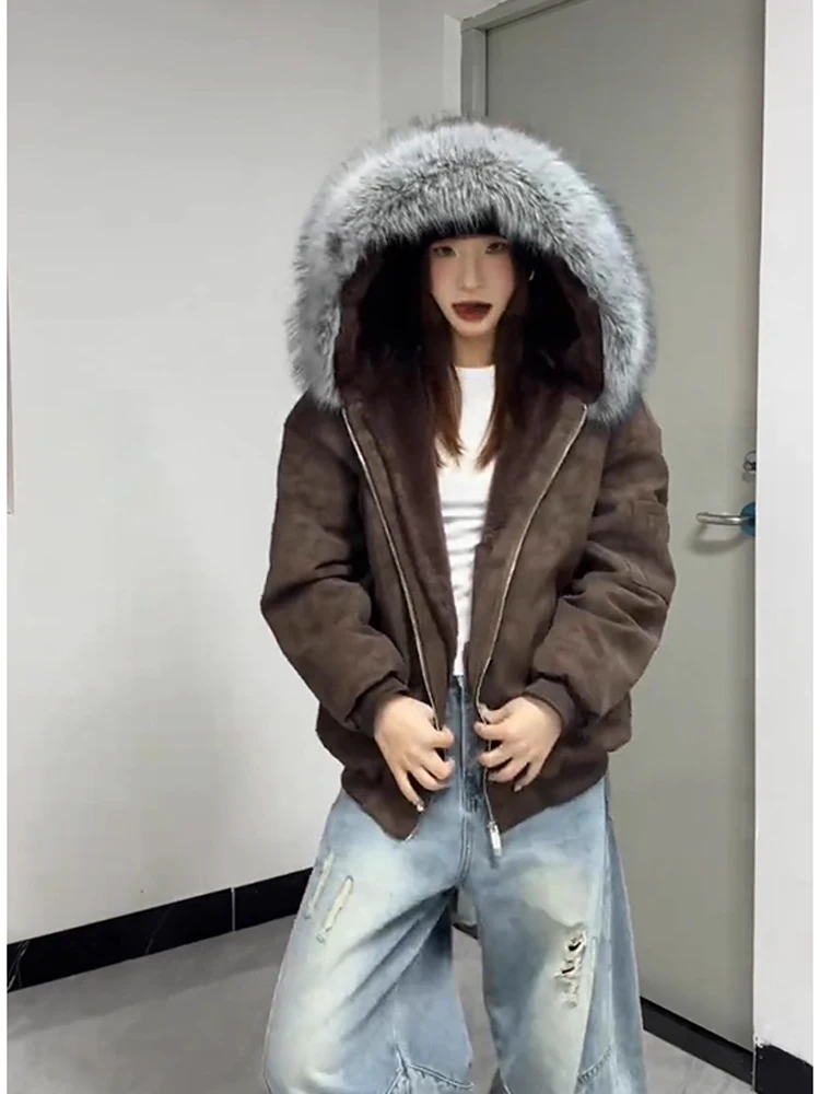 

Вельветовое дэт с капюшоном и меховым воротником, тепе хлопковое пальто из искусственной кожи в американском стиле для мужчин, зимняя верхняя одежда