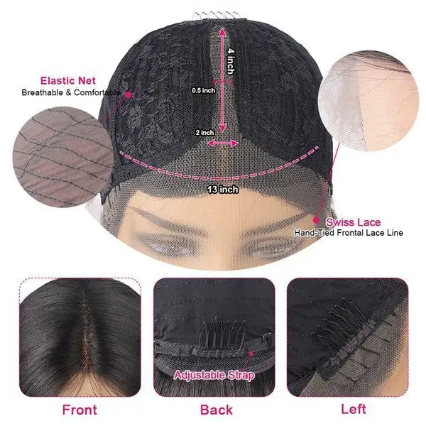 أسود شقراء مختلطة موجة قصيرة T جزء الدانتيل شعر مستعار أمامي الموضة