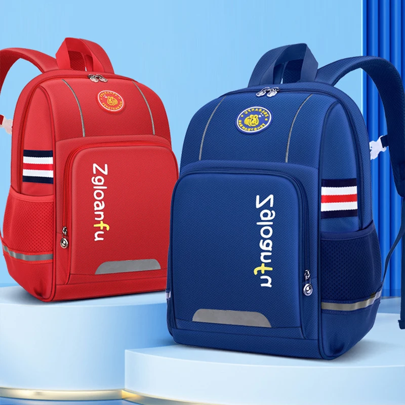 Simple schoolbag elementary school students junior high school and high school men and women load reduction waterproof lightweig