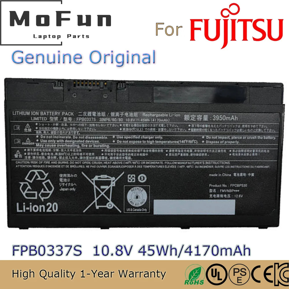 

Brand New Original FPCBP528 10.8V 45Wh Laptop Battery for Fujitsu Lifebook P727 P728 U729x U727 U728 FPCBP530 FPB0337S