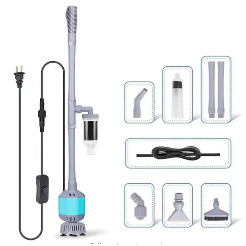 [5 in 1] hygger 360GPH Electric Aquarium Gravel Cleaner,  Automatic Fish Tank Cleaning Tool Set Vacuum Water Changer Sand