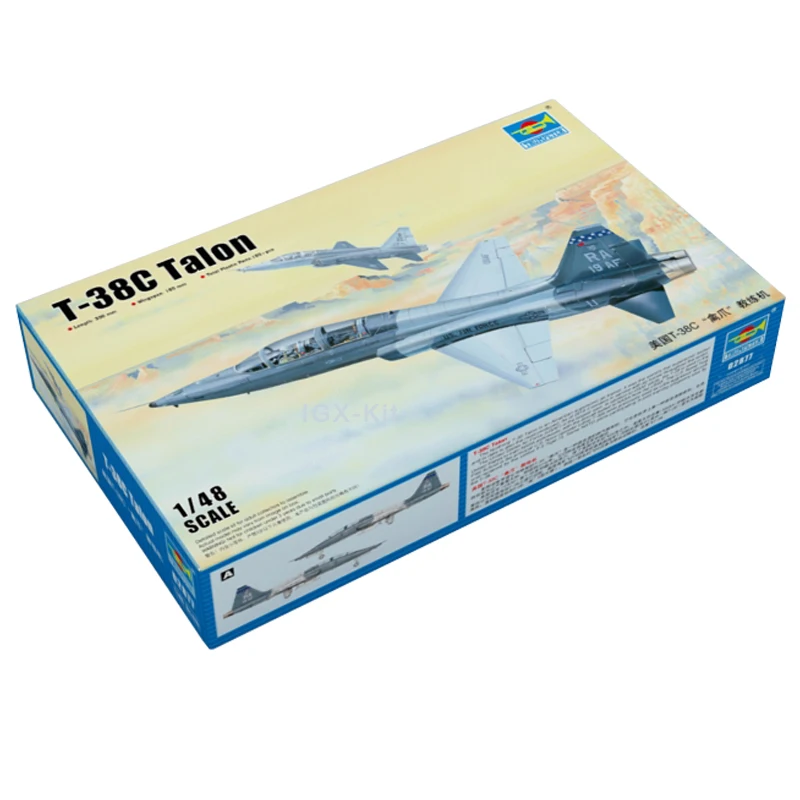 

Trumpeter 1/48 02877 US T38 T38C T-38C Talon Jet Trainer Plane Aircraft Plane Military Plastic Assembly Model Toy Building Kit