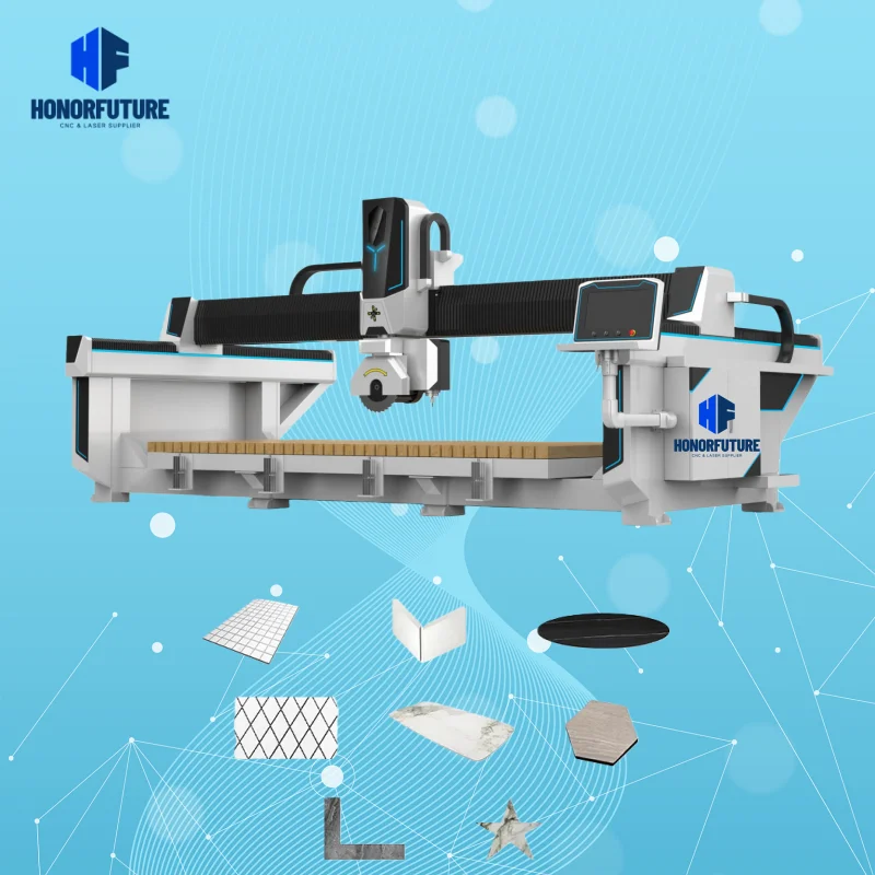4th Axes 5 Axis Cnc Bridge Saw Stone Block Slab Marble Cutting 3d Stone Carving Machine Price