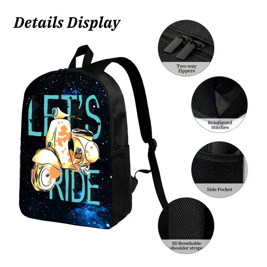 

Funny Scooter Graphic Backpack For Adults Travel School Computer Daypack