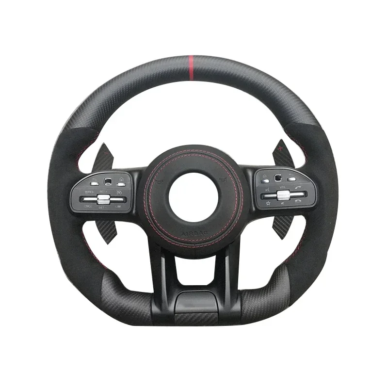 AUTO RACING CAR STEERING WHEEL FOR Mercedes-Benz W205 C CLASS C200 E300 C220 C300 C400 C450 CARBON FIBER STEERING WHEEL