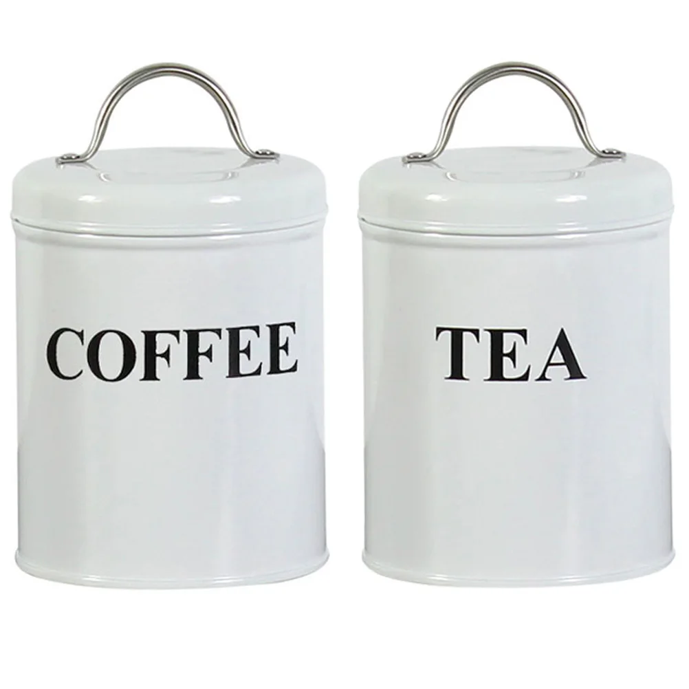 

3pcs Metal Coffee Tea Canisters Airtight Storage Jars For Kitchen Home Office Spice Powder Reusable Food Container Set With Lids