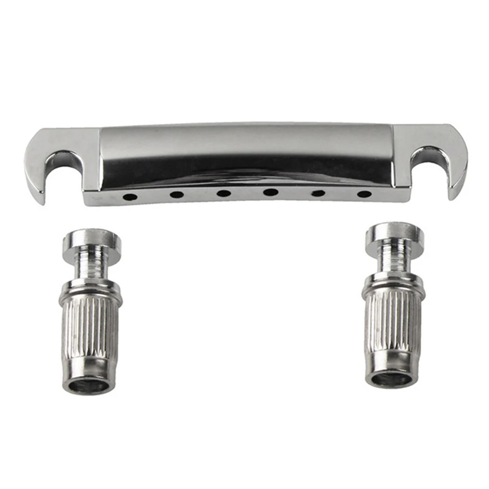 

Bridge Tailpiece Solid- Electric Bass DIY Zinc Alloy Silver Maintenance