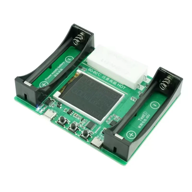 

AB66-18650 Type-C ЖК-дисплей 1-канальный дисплей Тестер емкости аккумулятора Mah Цифровой модуль обнаружения литиевой батареи