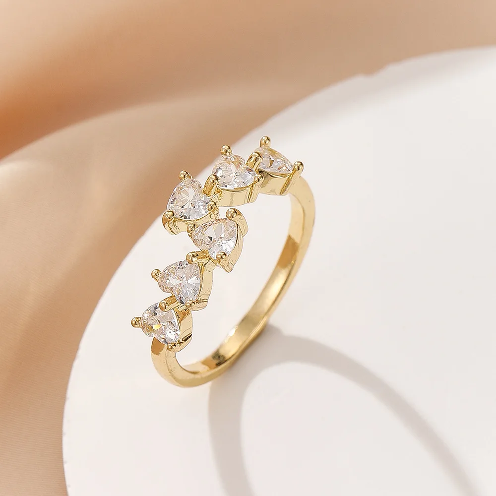 حلقات الكفة الماسية للنساء مرصعة بالزركونيا والنحاس قابلة للتعديل #5