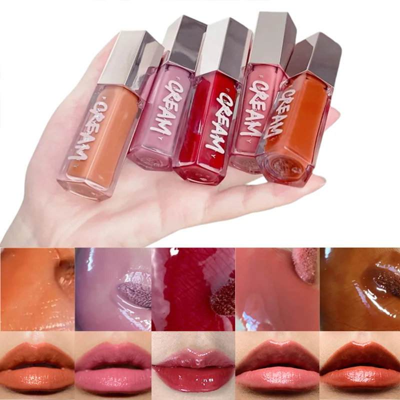 FB Gloss Bomb Cream Heat High Shine Lipgloss Glitter Moisturizing Plumper Long Lasting Liquid Lipstick 9ml