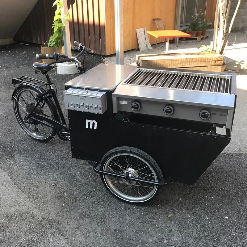 Custom Detachable Candy Cart Metal Mobile Street Food Barbecue Cart for Restaurant Business