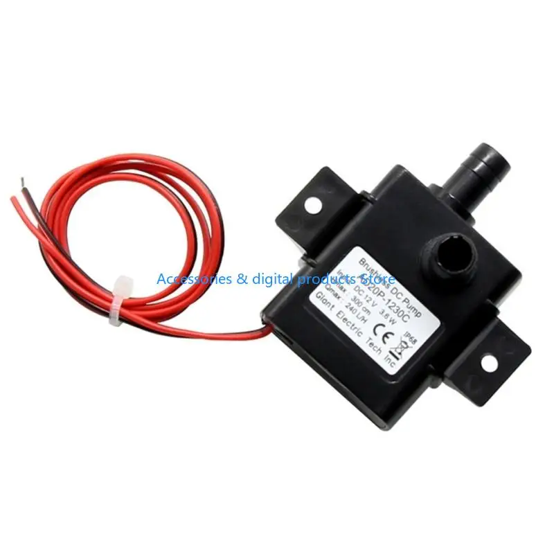 77JD Brushless Water Pump For Computer Liquid Cooling Silents Operation High Flows Rate And Size