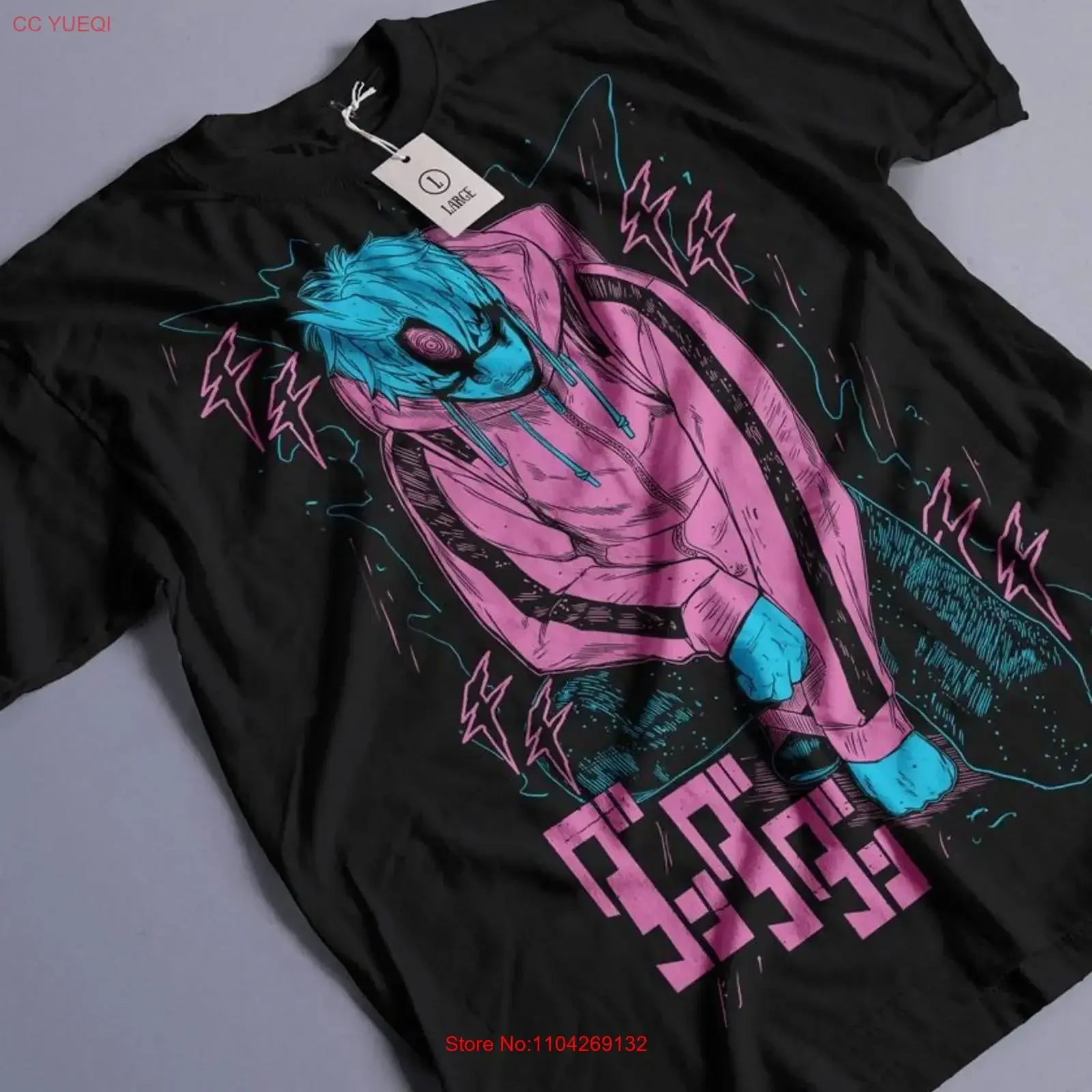 Evil Eye Anime T shirt Horror Manga Japanese Girl Hallowen All Size vintage Washed Breathable Slightly Stretched Casual