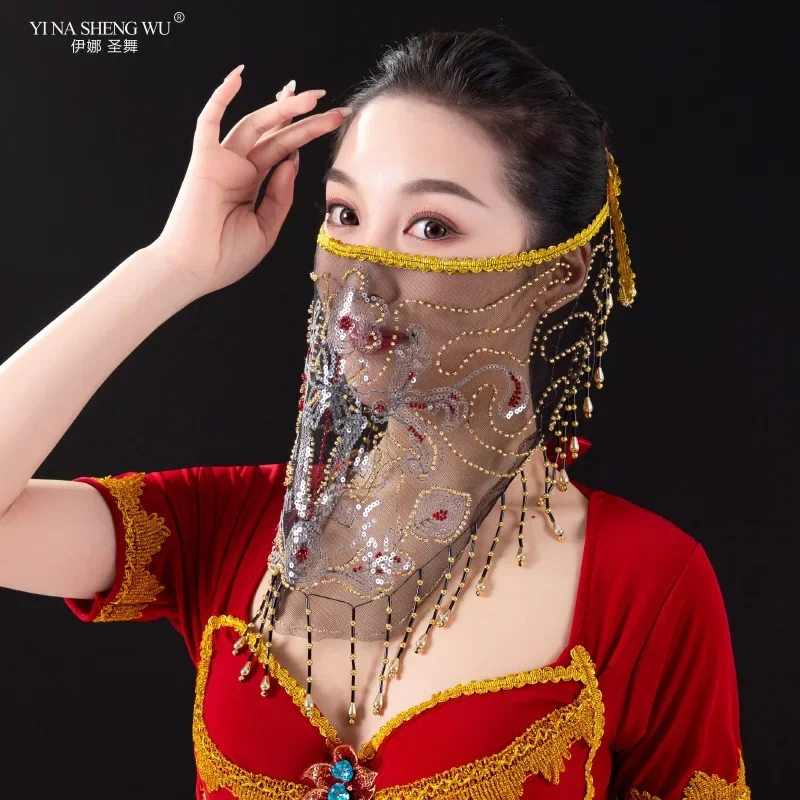 Bauchtanz Quaste Schleier Bauchtanz/Indischer Tanz Performance Kostüm Zubehör Requisiten Orientalischer Tanz Hanfu Gesichtsmaske Maske Frauen