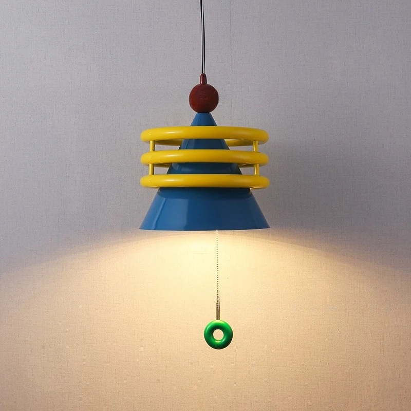 

Iron LED Chandelier No Visible Flicker Tricolor Pendant Light Bedroom Bedside Luxury Lighting Lights Small Living Room Lamps