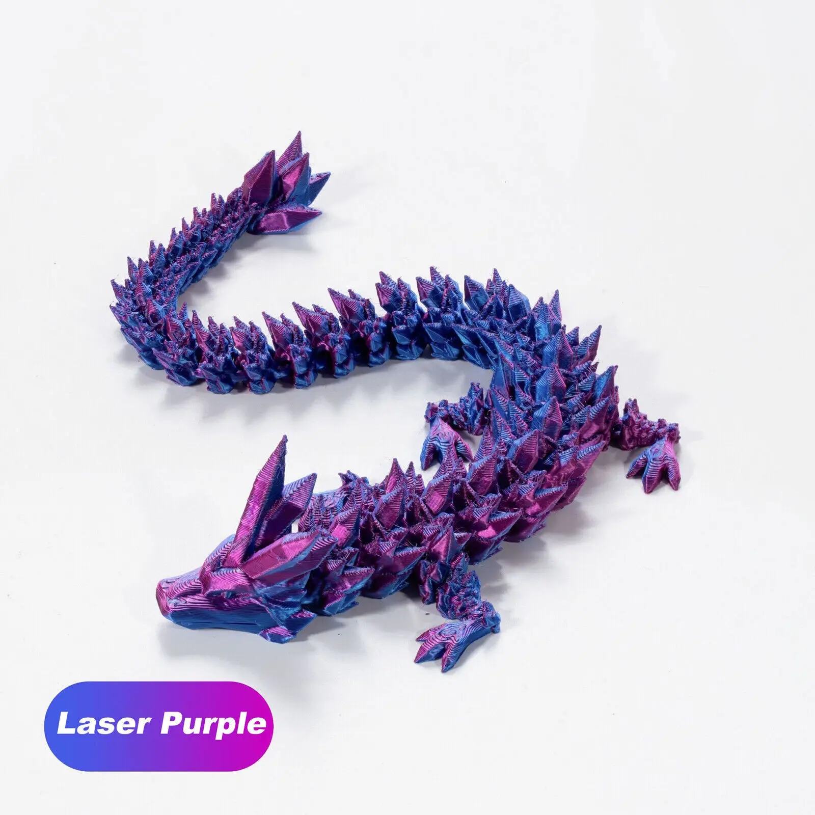 3D gedruckte Drachen Ei Laser lila Kristall artikuliert Drachen Home Office dekorative kreative Spielzeug Geburtstage Geschenk für Kinder