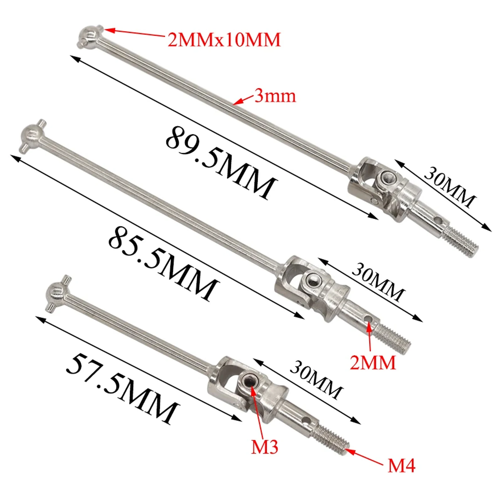 Peça de atualização conjunta de acionamento de eixo universal, 2 peças 108015 para hsp redcat vulcão epx/epx pro 1/10 rc carro monster truck 94111 94108