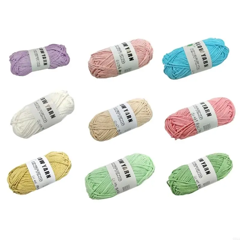 

Q0KA Luminous Yarn Glowing DIY Carpet Sweater Weave Yarn Glow Polyester