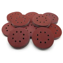 5 Inch 8Hole Sanding Discs Hook and Loop Adhesive Sandpaper 125mm 60~2000 Grits For Random Orbital Sander Abrasive Sheets Tools