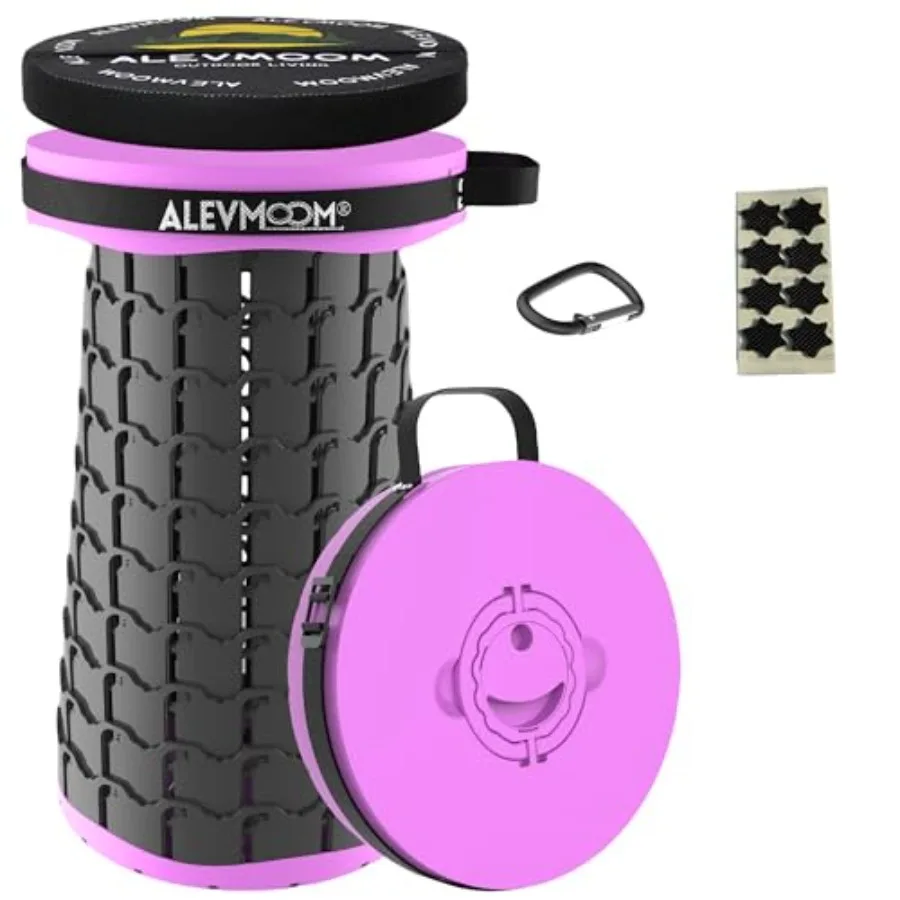 

Улучшенный складной табурет XXL 19,7 дюйма с подушкой, портативный телескопический табурет, выдерживает нагрузку до 450 кг, сверхпрочный, выдвижной, складной.