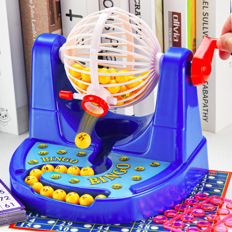 

Family Fun Party Game Table Toy Deluxe Bingo Cage Champion Set Machine Draw Lottery Simulation Children Desktop Interactive Toys