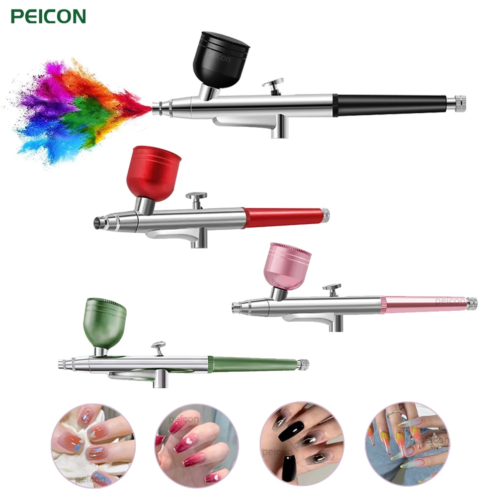 Portable Single Airbrush 0.3mm Nozzles Spray Gun for Nail Art Painting Cake Crafts Airbrush Spray Gun Replacement Accessories