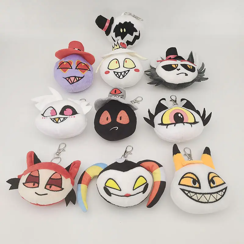 

15cm Hazbin Hotel Helluva Boss Plush Keychain Charms, Cute Joker Anime Stuffed Toy Pendant Soft Bag Keyring for Fans & Students