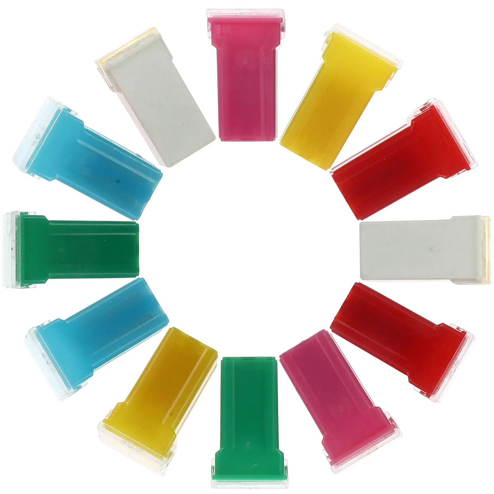 

12 Pcs 20A 30A 40A 50A 60A Reusable ganizer Car Fuse Assortment Plastic Fuse Box Truck Boat Off Car Fuses Box road Vehicle