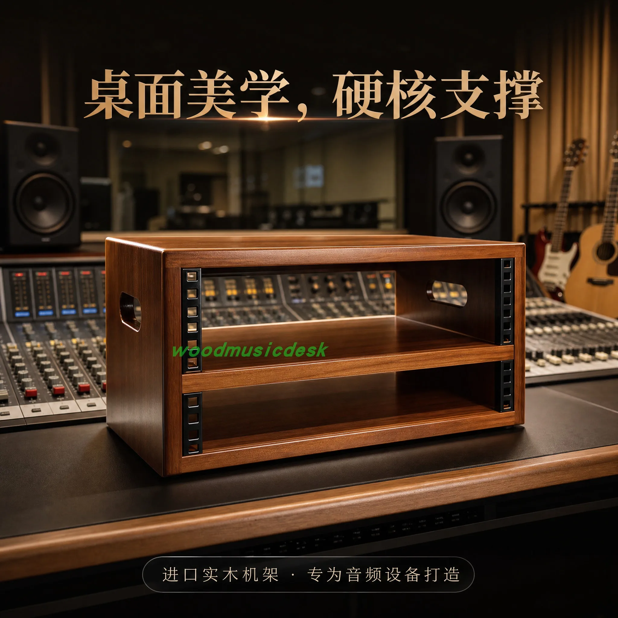 Solid Wood Studio Rack Cabinet Audio Equipment Stand 1U 2U 3U 4U 6U 8U 12U 19 Inch Effects Rack