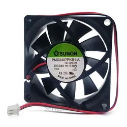 PMD2407PKB1-A 7CM Fan New For SUNON Cooling DC 24V 5.0W 2-Line Inverter Cooling 70*70*20MM