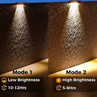 2 Pack Solar Wall Lights 4 LED Solar Fence Lights Outdoor Waterproof Solar Deck Lights Wall Lights for Fence Post Yard Pathway 4
