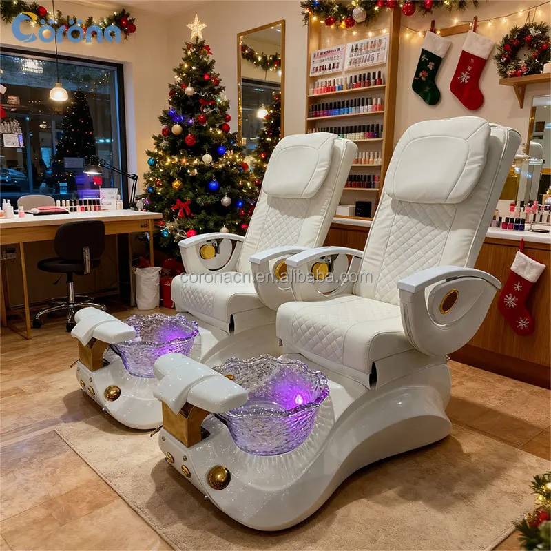 

Factory Customized Pedicure Chairs Pipeless No Plumbing Luxury Pedicure Foot Spa Chairs