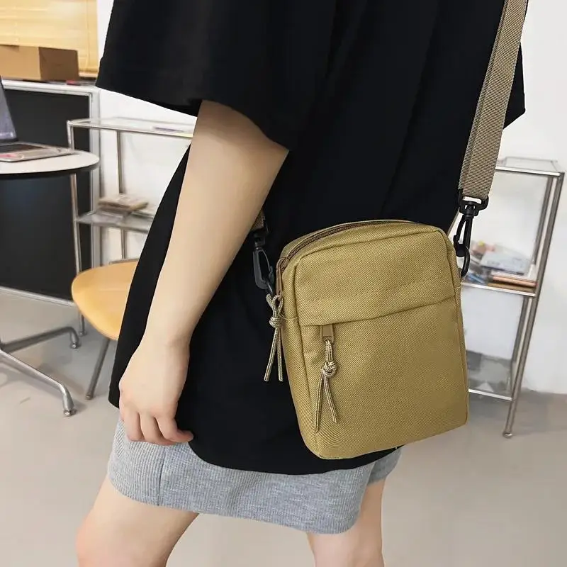 Canvas Women\'s Crossbody Bag Trend Oxford Shoulder Handbag Korean Solid Color Student Phone Simple Shopper Bags Purse