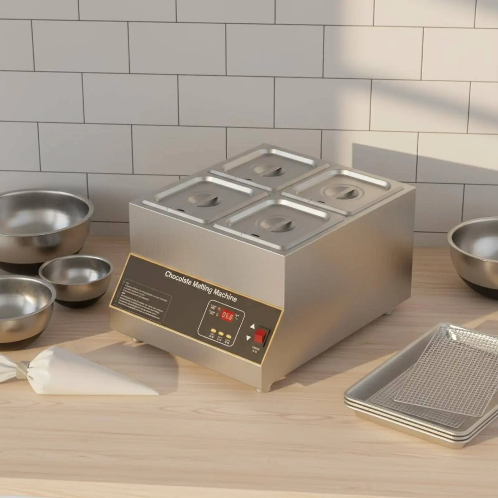 

Hot Air Chocolate Melting Machine Easy to Use Dry Heat Chocolate Melter Kitchen Appliance Multi-Purpose Candy Creator for Bakery