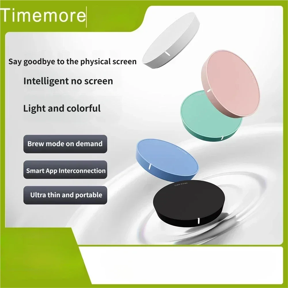 TIMEMORE Black Mirror Dot Coffee Electronic Scale Screen Free Intelligent App Interconnection Light Thin Bluetooth Coffee Scales
