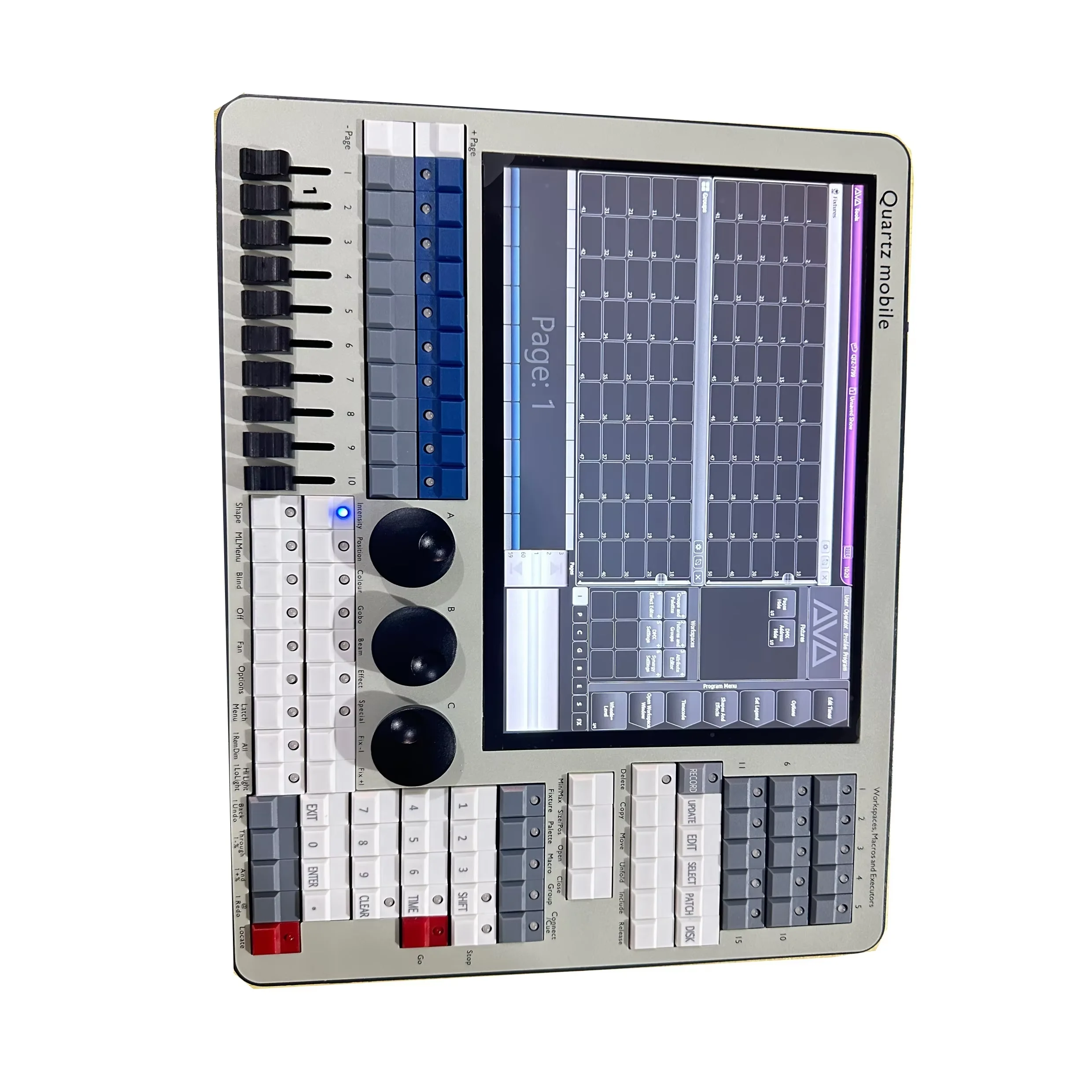 

Portable A-volites Mini Quartz Mobile DMX512 Tiger Touch Palm Console For DJ Party Wedding Remote Control Dimmer For Light Show