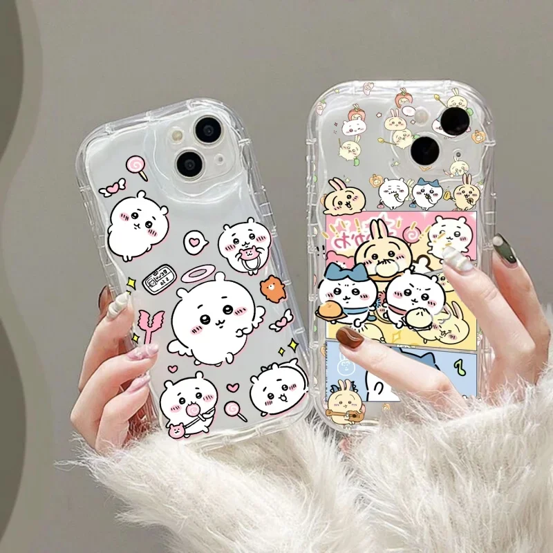 Милый чехол Chiikawa для Samsung Galaxy A56 A55 5G A15 A54 A16 A35 A14 A26 A36 S25 S24 Ultra S22 S21 Plus S23 FE Мягкий волнистый чехол