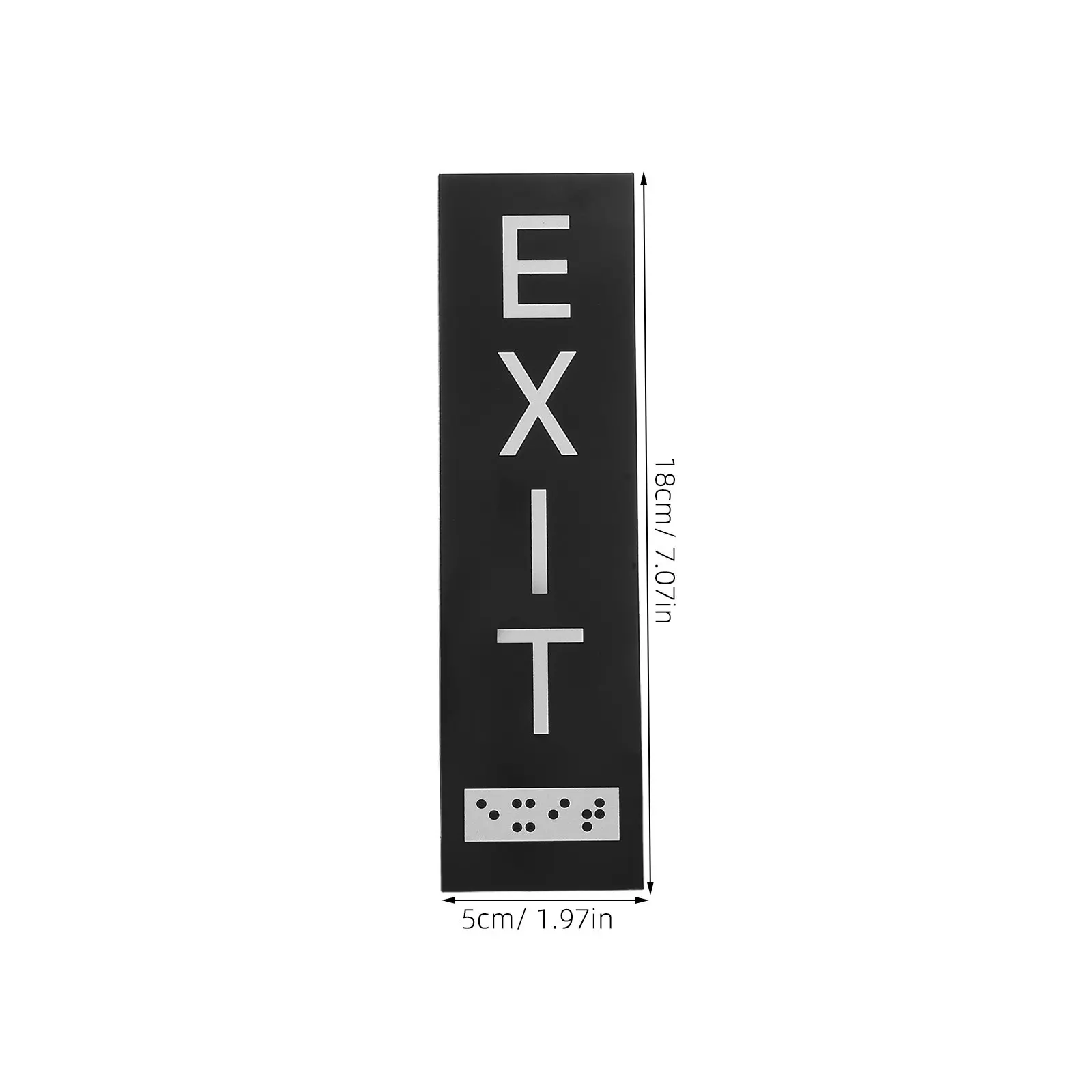 Braille Corridor Sign Self-Adhesive Exit Indicator for Public Buildings Hospitals Schools High Contrast Bright Colors Fade
