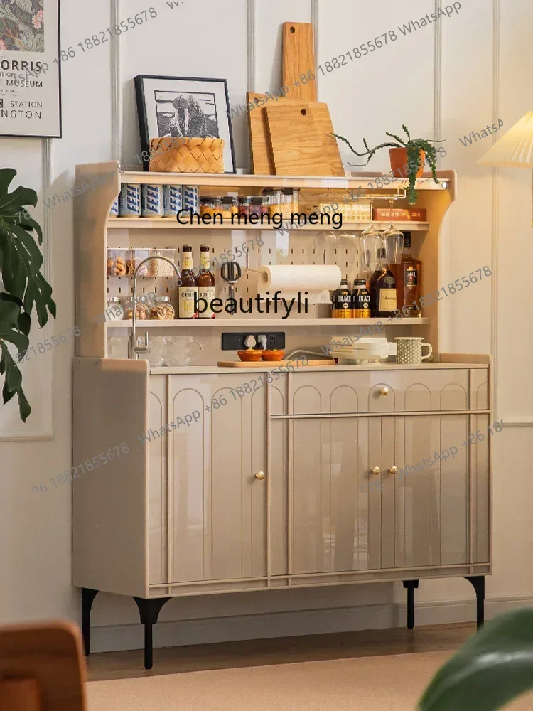

xz1Light luxury acrylic dining side cabinet living room, modern tea cabinet high cabinet locker French retro