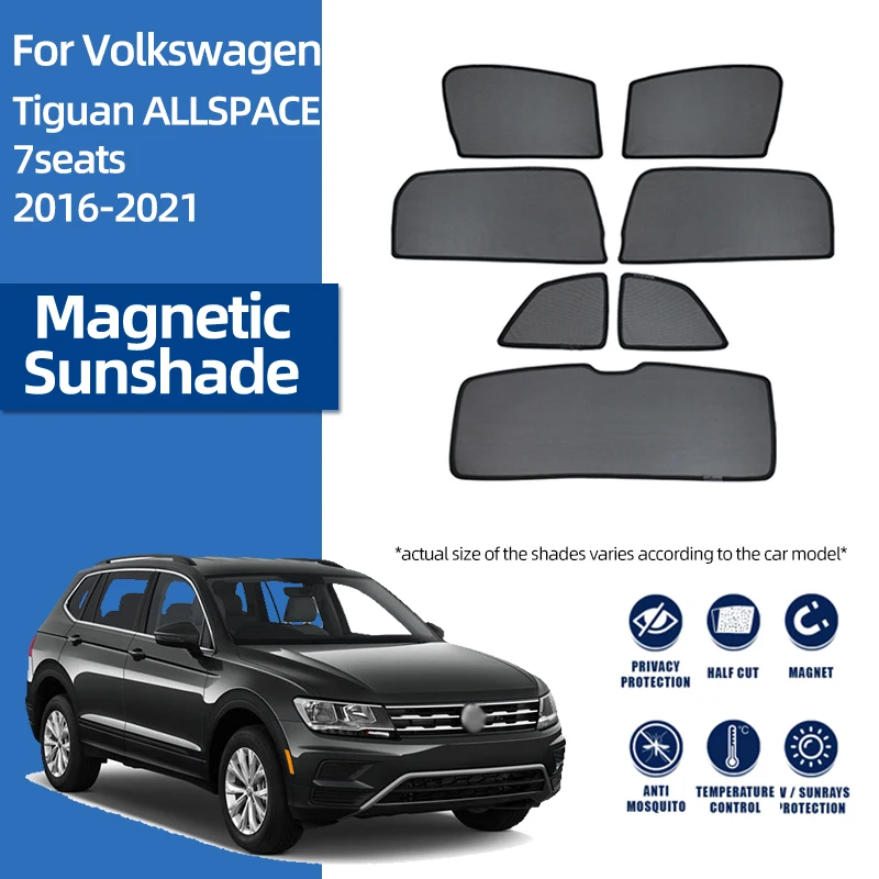 

For Volkswagen VW Tiguan ALLSPACE BW 2016-2024 Car Sunshade Front Windshield Frame Curtain Rear Side Baby Window Sun Shade Visor