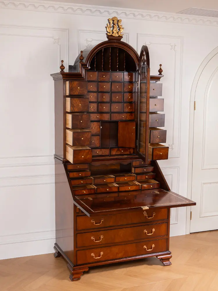Solid wood display cabinet Household living room Foldable dressing cabinet Locker Large capacity jewelry cabinet