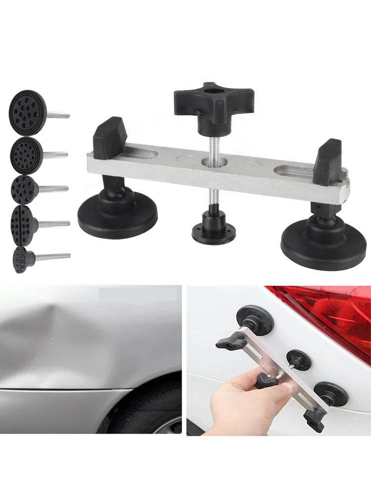 Car Dent Repair Tool Car Accessory Dent Puller Set Auto Body Repair Kit Pulling Bridge Glue Pulling Tabs Portable