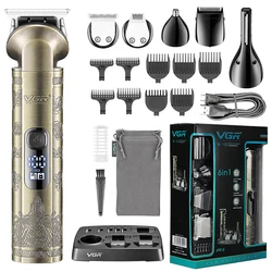 VGR All-in-one Hair Beard Trimmer Professional Men Body Groomer Clipper Electric Shaver Washable Trimer Facial,Nose,Ear,Eyebrow