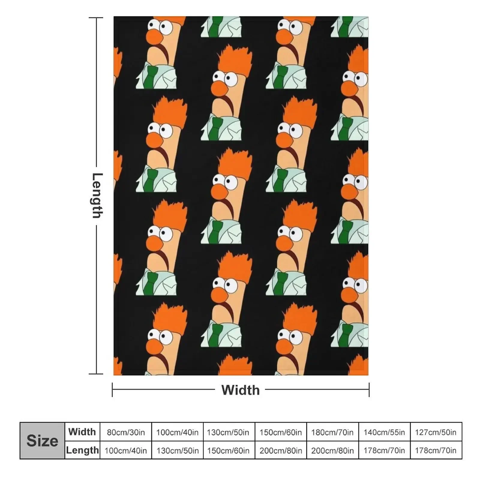 Beaker comic portrait (version 2/3 - no background) Throw Blanket manga Weighted Blankets