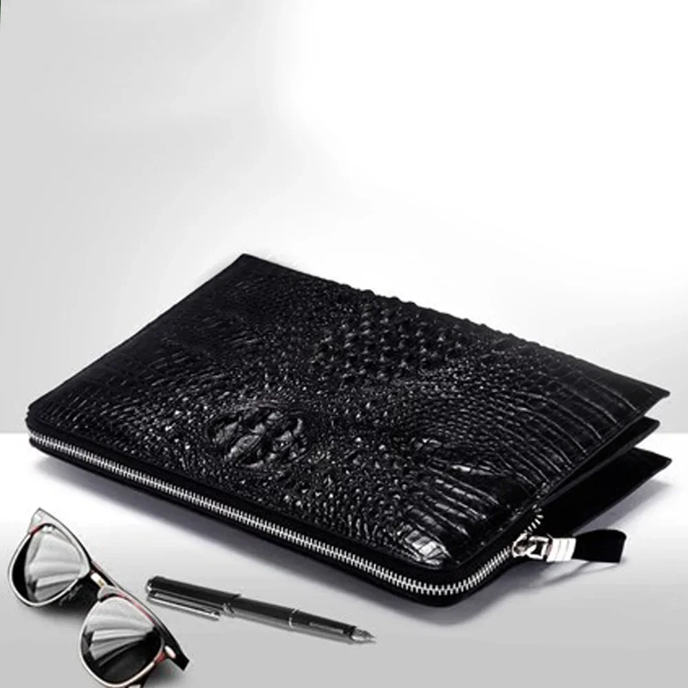 kadilaier new crocodile  Hand bag  male  import  crocodile Clip bag large capacity  long  men wallet men bag